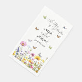 Een leven van vlinders Wildflowers Wedding Servet (Hoek)