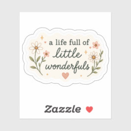 Een leven vol kleine wonderen sticker – Cozy Ae