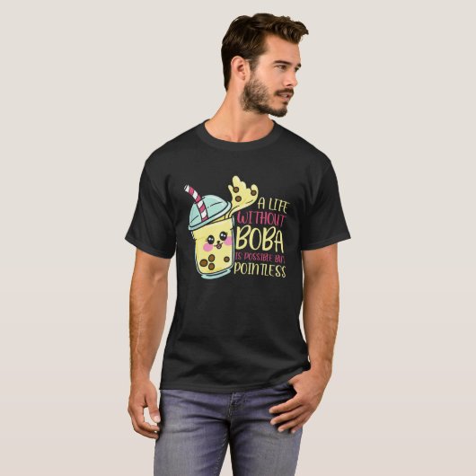Een leven zonder Boba is mogelijk beletbare theege T-shirt (Voorkant volledig)