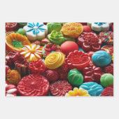 Een levendig assortiment bloemen inpakpapier vel (Voorkant 3)