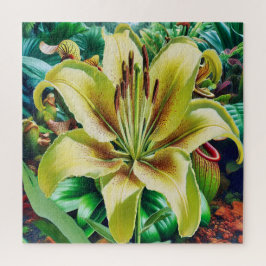Een levendig bloemmotief legpuzzel