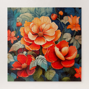 Een levendig bloemstuk legpuzzel