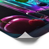 Een levendig cocktailglas poster (Hoek)