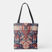 Een levendig en ingewikkeld abstract patroon tote bag (Achterkant)