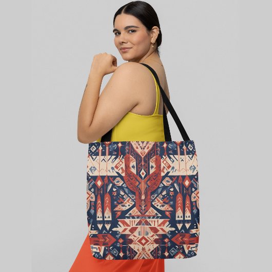 Een levendig en ingewikkeld abstract patroon tote bag