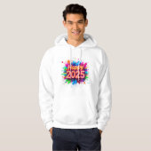 Een levendig en kleurrijk nieuwjaar 2025 hoodie (Voorkant volledig)