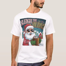 Een levendig en speels T-shirt met kerstthema