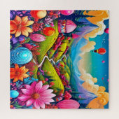 Een levendig fantasielandschap legpuzzel (Horizontaal)
