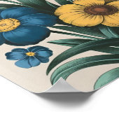 Een levendig Floral Poster (Hoek)