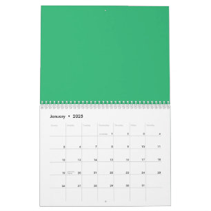 Een levendig groen blad met prominente aderen en e kalender