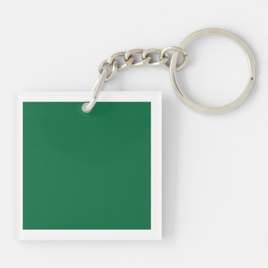 Een levendig groen blad met verschillende aderen i sleutelhanger (Achterkant)