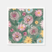 Een levendig groen bloemenpatroon - Home Servet (Voorkant)