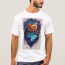 Een levendig Halloween pompoen T-shirt.