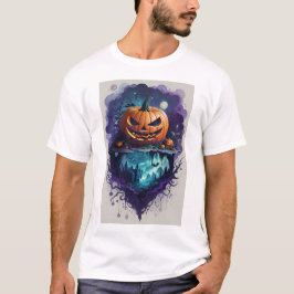 Een levendig Halloween pompoen T-shirt. T-shirt