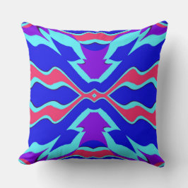 Een levendig kleurrijk klassiek stofpatroon ontwer kussen