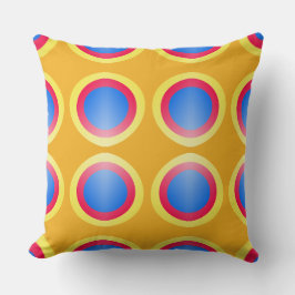 Een levendig kleurrijk klassiek stofpatroon ontwer kussen