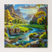 Een levendig landschap legpuzzel (Verticaal)