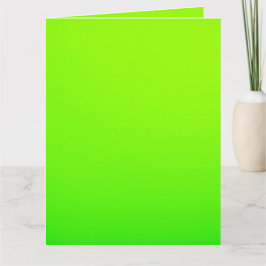 Een levendig limoengroene wenskaart op een lichtgr kaart