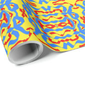 Een levendig meerkleurig klassiek trendy patroonon cadeaupapier (Rol Hoek)