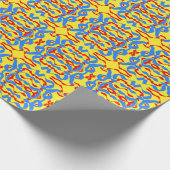 Een levendig meerkleurig klassiek trendy patroonon cadeaupapier (Hoek)