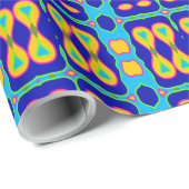 Een levendig meerkleurig klassiek trendy patroonon cadeaupapier (Rol Hoek)