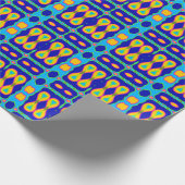 Een levendig meerkleurig klassiek trendy patroonon cadeaupapier (Hoek)