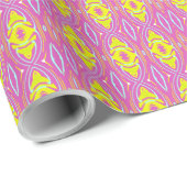 Een levendig meerkleurig klassiek trendy patroonon cadeaupapier (Rol Hoek)