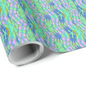 Een levendig meerkleurig klassiek trendy patroonon cadeaupapier (Rol Hoek)