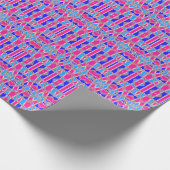 Een levendig meerkleurig klassiek trendy patroonon cadeaupapier (Hoek)