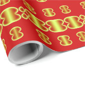 Een levendig meerkleurig klassiek trendy patroonon cadeaupapier (Rol Hoek)