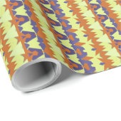 Een levendig meerkleurig klassiek trendy patroonon cadeaupapier (Rol Hoek)