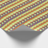 Een levendig meerkleurig klassiek trendy patroonon cadeaupapier (Hoek)