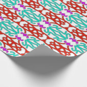 Een levendig meerkleurig klassiek trendy patroonon cadeaupapier (Hoek)