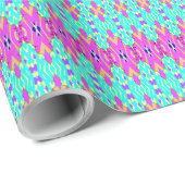 Een levendig meerkleurig klassiek trendy patroonon cadeaupapier (Rol Hoek)