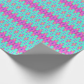 Een levendig meerkleurig klassiek trendy patroonon cadeaupapier (Hoek)