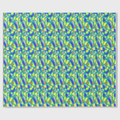 Een levendig meerkleurig klassiek trendy patroonon cadeaupapier (Vlak)