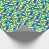 Een levendig meerkleurig klassiek trendy patroonon cadeaupapier (Hoek)