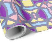 Een levendig meerkleurig klassiek trendy patroonon cadeaupapier (Rol Hoek)