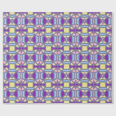 Een levendig meerkleurig klassiek trendy patroonon cadeaupapier (Vlak)