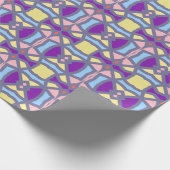 Een levendig meerkleurig klassiek trendy patroonon cadeaupapier (Hoek)