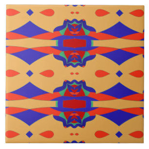 Een levendig multicolor klassiek patroon keramisch tegeltje