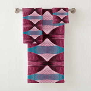 Een levendig multicolor stof print patroon ontwerp bad handdoek
