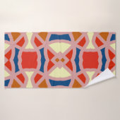 Een levendig multicolor stof print patroon ontwerp badhanddoek (Badhanddoek)