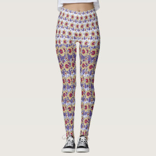 Een levendig ontwerp met geel en oranje krat leggings