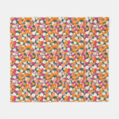 Een levendig patroon van kleine, kleurrijke bloeme fleece deken (Voorkant (Horizontaal))