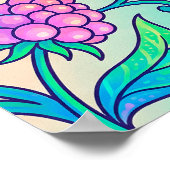Een levendig psychedelisch bessenpatroon poster (Hoek)