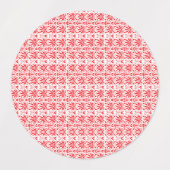 Een levendig rood en oranje abstract ontwerp met s labels (Design 2)