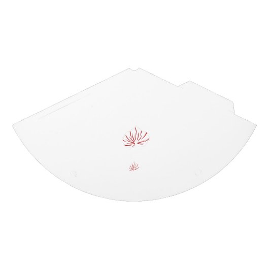 Een levendig rood en zwart bloemontwerp met in feesthoedjes (Voorkant)