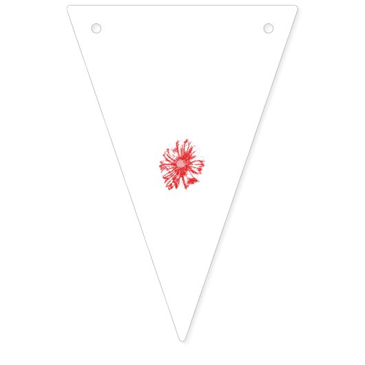 Een levendig rood grafisch ontwerp met gewaagde, a vlaggetjes (Tweede vlag)