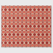 Een levendig rood kleur klassiek trendy patroon on cadeaupapier (Vlak)
